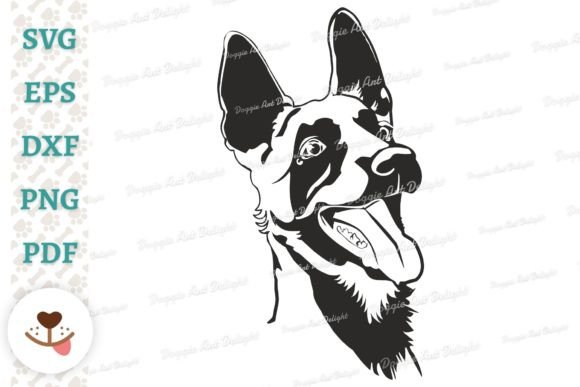 Belgian Malinois Puppy Face: An Embroidery Design Test