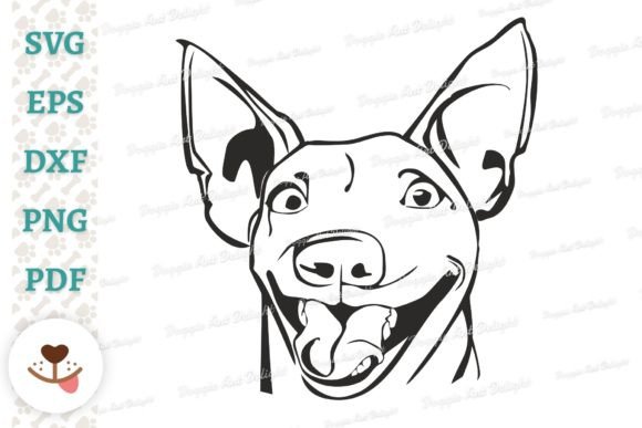 Happy Basenji Dog Face SVG File Review