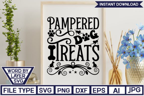 Pampered Dog Treats SVG Cut File: A Designer's Review
