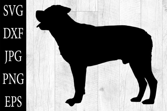 Rottweiler Dog Silhouettes SVG EPS PNG